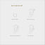 Baguette and round CZ Ear Cuff, Earring No Piercing is Needed, Unisex, Gold, Silver SHEMISLI - SF047
