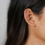 Tiny White CZ Stone Helix Hoop Earring, Unisex, Gold, Silver SHEMISLI SH616, SH617, SH618, SH619
