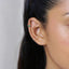 Emerald Baguette Helix Hoop Earring, Huggies, Unisex, Gold, Silver SHEMISLI - SH169, SH321, SH322