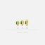 Emerald Baguette Helix Hoop Earring, Huggies, Unisex, Gold, Silver SHEMISLI - SH169, SH321, SH322