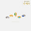 Baguette Stone Helix Hoop Earring, White Emerald Turquoise Sapphire Black Opal, Unisex, Gold, Silver SH294 SH169 SH200 SH393 SH400 SH403