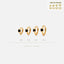 Tiny Black CZ Stone Helix Hoop Earring, Unisex, Gold, Silver SHEMISLI SH656, SH657, SH658, SH659