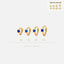 Tiny Sapphire CZ Stone Helix Hoop Earring, Unisex, Gold, Silver SHEMISLI SH646, SH647, SH648, SH649
