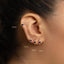 Tiny Sapphire CZ Stone Helix Hoop Earring, Unisex, Gold, Silver SHEMISLI SH646, SH647, SH648, SH649