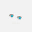 4 Petal Clover Turquoise CZ Helix Hoop, Unisex, Gold, Silver SHEMISLI - SH553, SH554, SH555