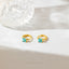 4 Petal Clover Turquoise CZ Helix Hoop, Unisex, Gold, Silver SHEMISLI - SH553, SH554, SH555