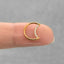 Daith Piercing CZ Moon Shape Paved Earring, Hinged Clicker Hoop, 16ga 10x5mm, Unisex, G23 Titanium, SHEMISLI SH332