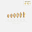 Multicolored Stone Conch Hoop Earring, Rainbow Huggies, 8, 9, 10, 12mm Unisex, Gold, Silver SH134, SH135, SH136, SH138