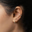 Simple Turquoise Gem Conch Hoop Earring, Huggies, Unisex, Gold, Silver SHEMISLI SH129, SH130, SH131