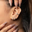 Simple Turquoise Conch Hoop Earring, Huggies, 8, 9, 10, 12mm Unisex, Gold, Silver SHEMISLI SH054, SH055, SH056, SH057