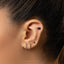 Tiny Black Bear Threadless Flat Back Earring, Gold, Steel, Rose, 20,18,16ga, 5-10mm Unisex, Surgical Steel SHEMISLI SS1025