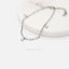 Tiny Paper Clip Chain With 3 Stones Bracelet, Unisex, Gold, Silver (6.5" + 1”) SHEMISLI - SB004