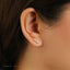 CZ Small Bar Stud Earring, Cuboid Rectangle Shape Studs, Unisex, Gold, Silver SS013