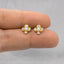 Opal CZ Stone Clover Flower Studs, Gold, Silver SHEMISLI - SS215 - Shemisli Jewels