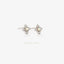 Opal CZ Stone Clover Flower Studs, Gold, Silver SHEMISLI - SS215 - Shemisli Jewels