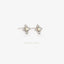 Opal CZ Stone Clover Flower Studs, Gold, Silver SHEMISLI - SS215 - Shemisli Jewels