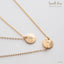 Personalized choker, Gold Choker, Initial Necklace, Small Circle Necklace, Coin Disc, Silver Choker, Gold Choker, Rose Gold Choker SN0019 - Shemisli Jewels