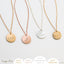 Disc Necklace, Gold Circle, Initial Necklace, Simple gold Necklace, Gold Letter Necklace, Bridesmaid Gift, Silver, Gold, Rose Gold SN0020 - Shemisli Jewels
