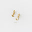 Butterfly CZ Hoop Dangle Earrings, Drop Huggies, Gold, Silver SHEMISLI SH106 LR - Shemisli Jewels