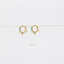 Turquoise Spike CZ Hoop Earrings, Huggies, Gold, Silver SHEMISLI SH096 - Shemisli Jewels