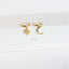 Mismatched Star Moon CZ Drop Hoop Earrings, Huggies, Gold, Silver SHEMISLI SH111 - Shemisli Jewels