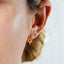 Turquoise Spike CZ Hoop Earrings, Huggies, Gold, Silver SHEMISLI SH096 - Shemisli Jewels