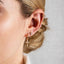 Cross CZ Drop Hoop Earrings, Huggies, Gold, Silver SHEMISLI SH088 - Shemisli Jewels