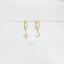 Mismatched Star Moon Hoop Earrings, Pave CZ Drop Huggies, Gold, Silver SHEMISLI - SH115 - Shemisli Jewels
