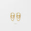Dangle Chain Hoop Earrings, Huggies, Gold, Silver SHEMISLI - SH118 - Shemisli Jewels