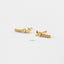 Dainty Shooting Star CZ Climber Earrings, Gold, Silver SHEMISLI SS067 LR - Shemisli Jewels