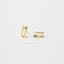 Double-lined Emerald Stud Hoop Earrings, Gold, Silver - SS124 LR - Shemisli Jewels
