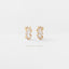 CZ Hoop Earrings, Huggies, Gold, Silver SHEMISLI SH192 LR - Shemisli Jewels