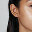 Tiny Lightning CZ Stud Earrings, Gold, Silver - SS116 LR - Shemisli Jewels