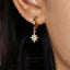 Mismatched Star Moon CZ Drop Hoop Earrings, Huggies, Gold, Silver SHEMISLI SH111 - Shemisli Jewels