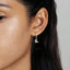 Butterfly CZ Hoop Dangle Earrings, Drop Huggies, Gold, Silver SHEMISLI SH106 LR - Shemisli Jewels