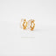 CZ Hoop Earrings, Huggies, Gold, Silver SHEMISLI SH192 LR - Shemisli Jewels