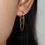 Dangle Chain Hoop Earrings, Huggies, Gold, Silver SHEMISLI - SH118 - Shemisli Jewels
