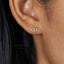 Pretzel CZ Studs Earrings, Gold, Silver SHEMISLI SS057 - Shemisli Jewels