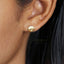 Tiny Circle Studs Earrings, Gold, Silver SHEMISLI SS065 - Shemisli Jewels