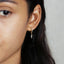 Dainty lightning CZ Hoop Earrings, Huggies, Gold, Silver SHEMISLI SH431 (plain hoop), SH117 (cz hoop) LR - Shemisli Jewels