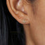 Pretzel CZ Studs Earrings, Gold, Silver SHEMISLI SS057 - Shemisli Jewels
