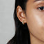 Leaf CZ Hoop Earrings, Olive Leaf Huggies, Gold, Silver SHEMISLI - SH104 - Shemisli Jewels