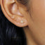 Tiny CZ Flower Studs Earrings, Gold, Silver SHEMISLI SS135 - Shemisli Jewels