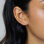 Tiny CZ Flower Studs Earrings with Screw Ball End (Type B), Gold, Silver SHEMISLI SS337 - Shemisli Jewels