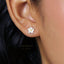 Cherry Blossom Flower Stud Earrings, Silver SHEMISLI - SS111 Butterfly End, SS766 Screw Ball End (Type A) - Shemisli Jewels