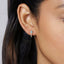 Turquoise Clover Flower Hoop Earrings, Huggies, Gold, Silver SHEMISLI SH207 - Shemisli Jewels