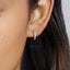 Turquoise Clover Flower Hoop Earrings, Huggies, Gold, Silver SHEMISLI SH207 - Shemisli Jewels