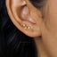 Dainty Branch Leaf Climber Earrings, Gold, Silver SHEMISLI - SS165 NOBKG LR - Shemisli Jewels