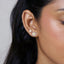Daisy Flower Stud Earrings, Silver SHEMISLI - SS117, SS118 - Shemisli Jewels