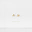 Tiny Leaf CZ Earrings, Gold, Silver SHEMISLI - SS176 Butterfly End, SS767 Screw Ball End (Type A) LR - Shemisli Jewels